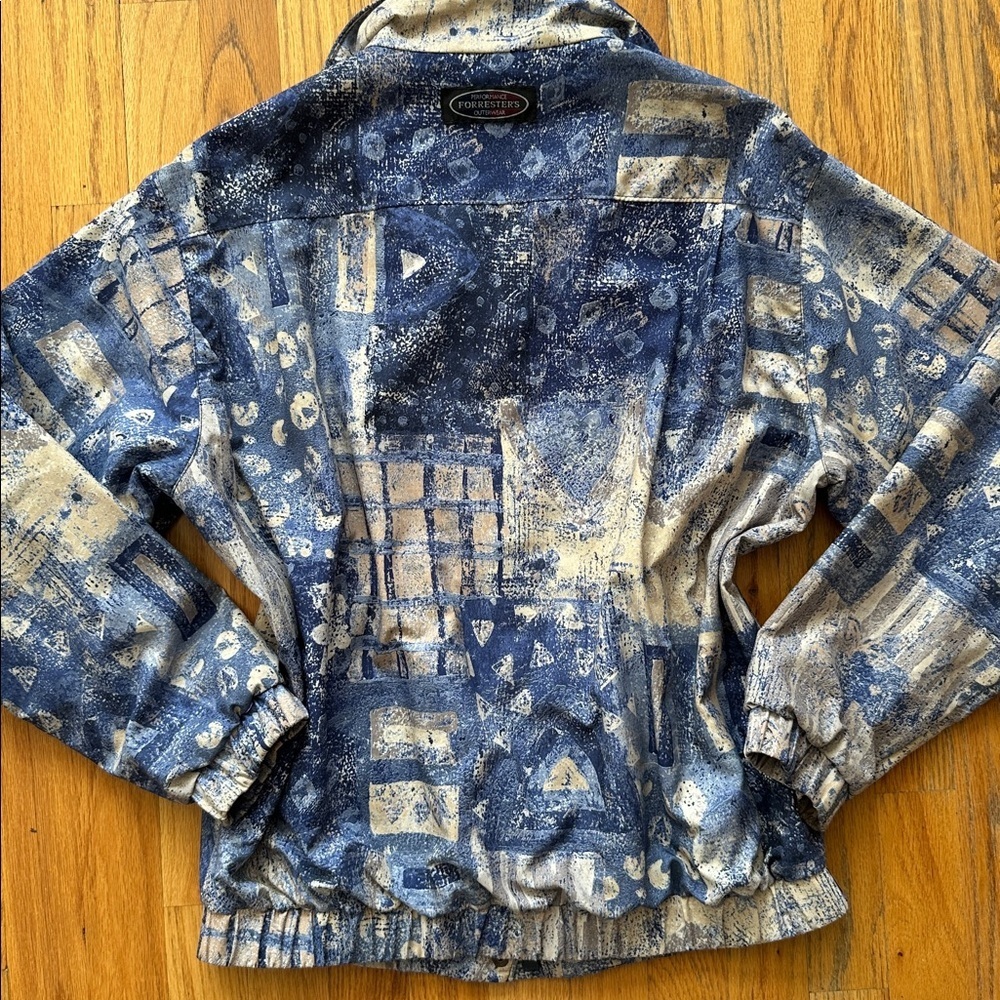 Vintage Forrester’s Blue & Cream Bomber Jacket - Picture 7 of 10